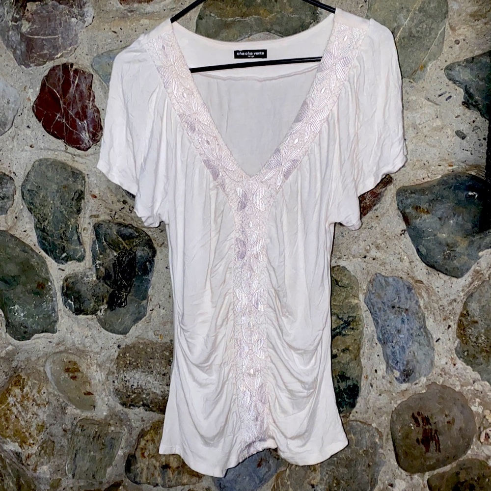 Cha Cha Vente ruched v neck top